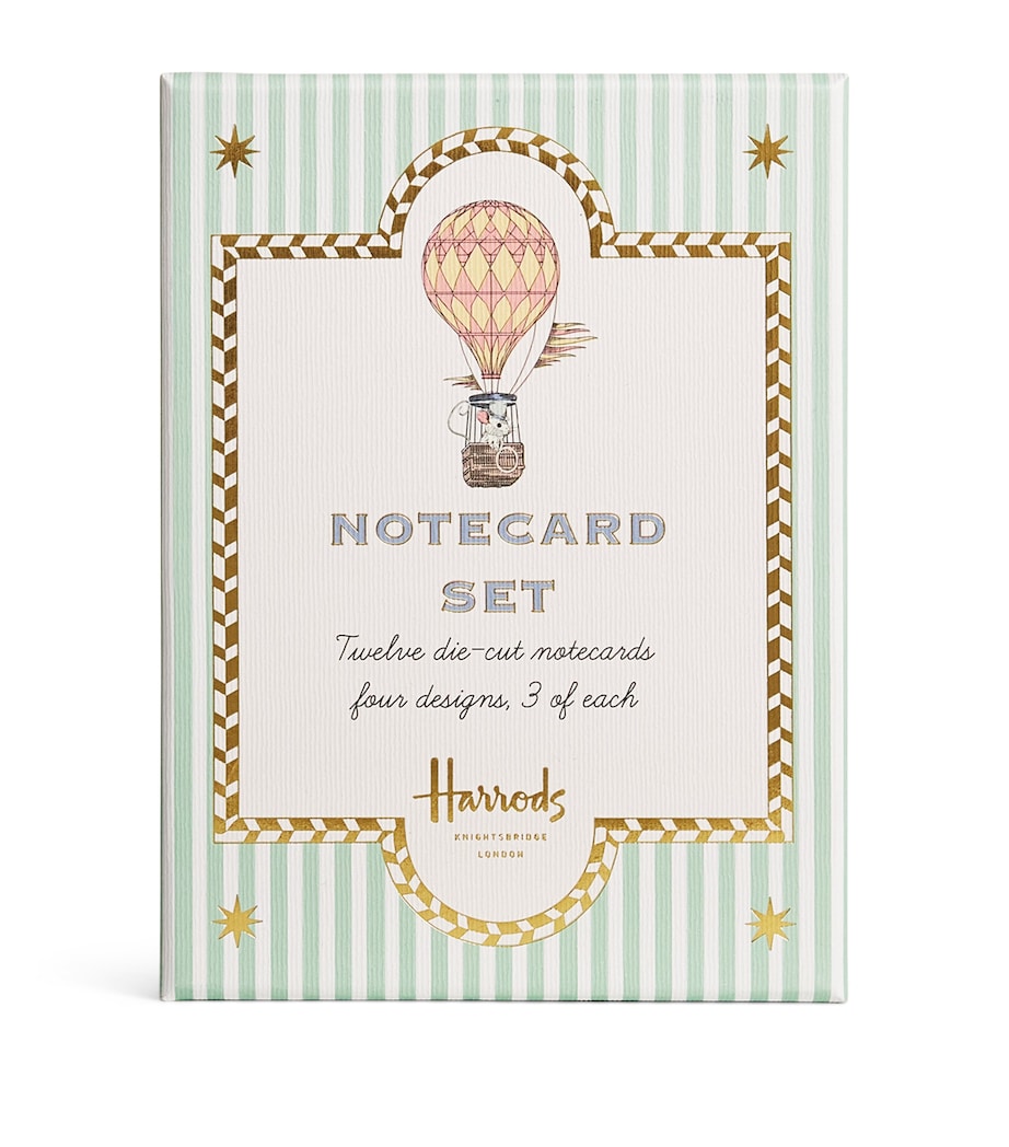 Harrods balloon notecards set of 12 with animal designs, UK version