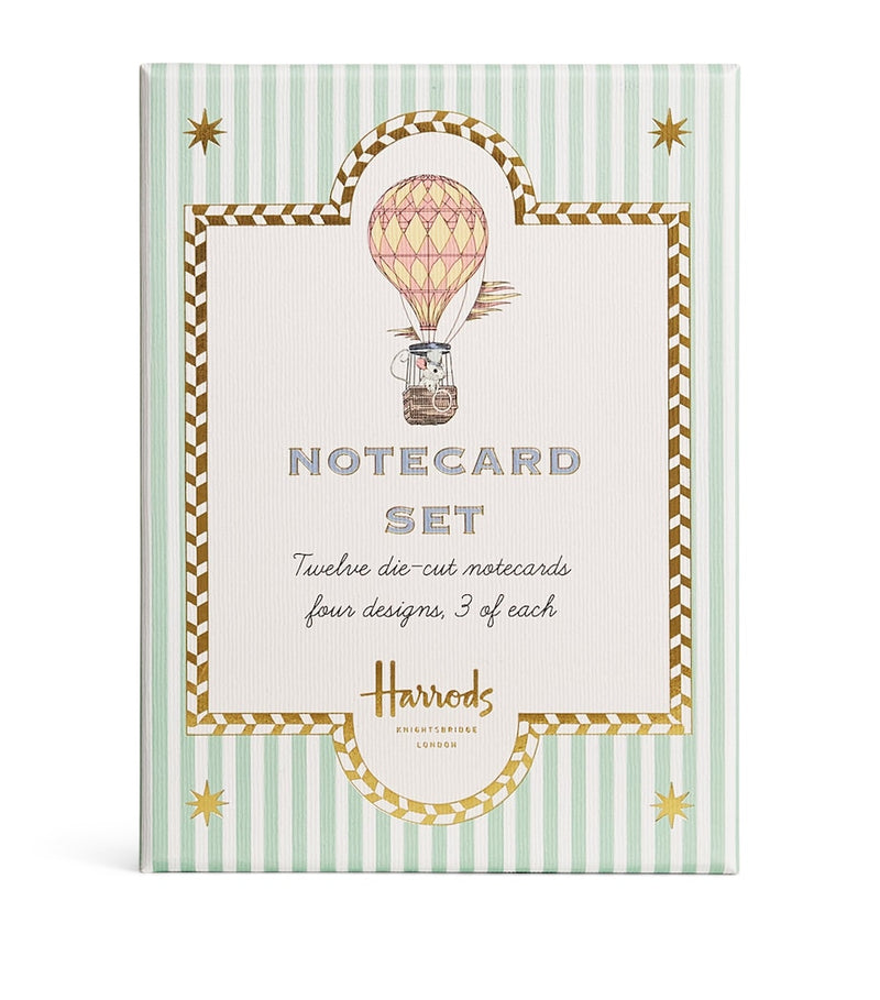 Harrods balloon notecards set of 12 with animal designs, UK version