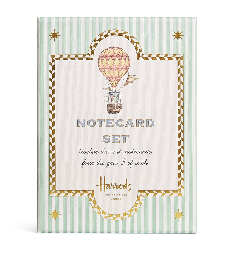 Harrods balloon notecards set of 12 with animal designs, UK version
