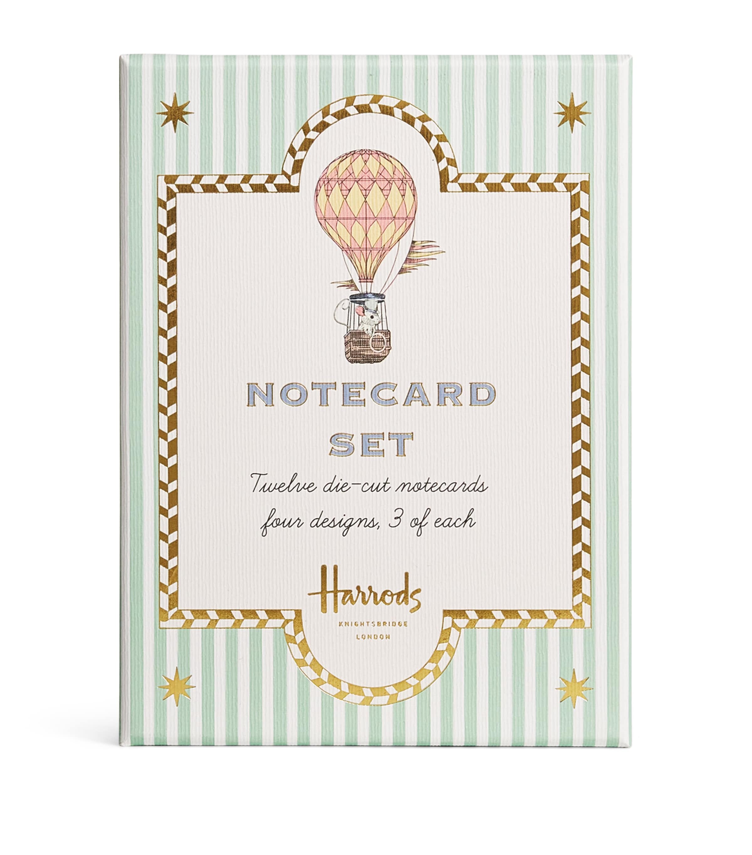 Harrods balloon notecards set of 12 with animal designs, UK version