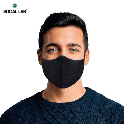 Costco UK Social Lab Triple Layer Mens Reusable Face Masks 4 Pack- Buy online at McGrocer