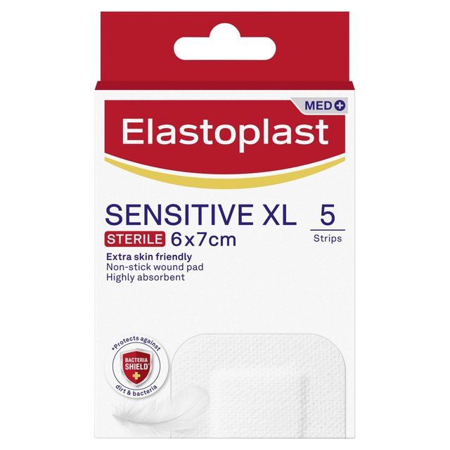 Elastoplast XL Sensitive Dressing Plasters 5s   5 per pack GOODS M&S   