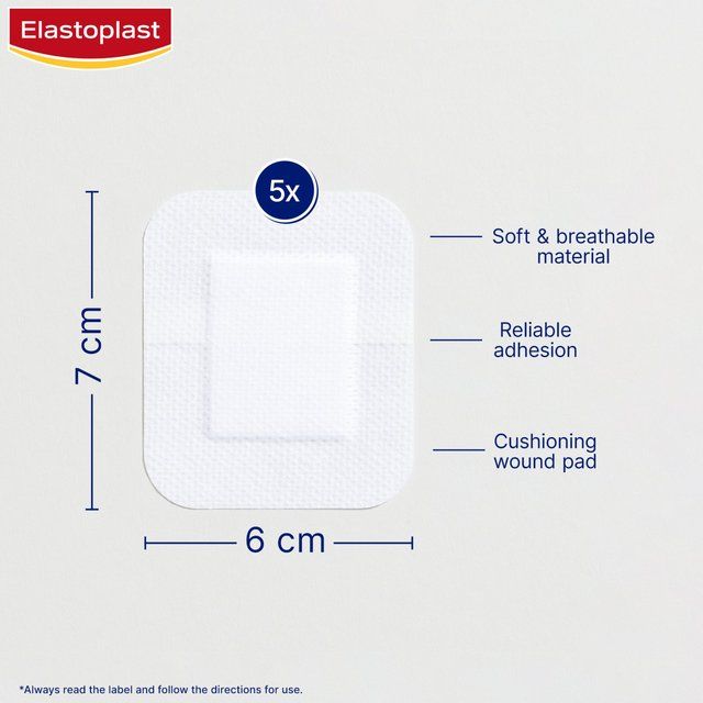 Elastoplast XL Sensitive Dressing Plasters 5s   5 per pack GOODS M&S   