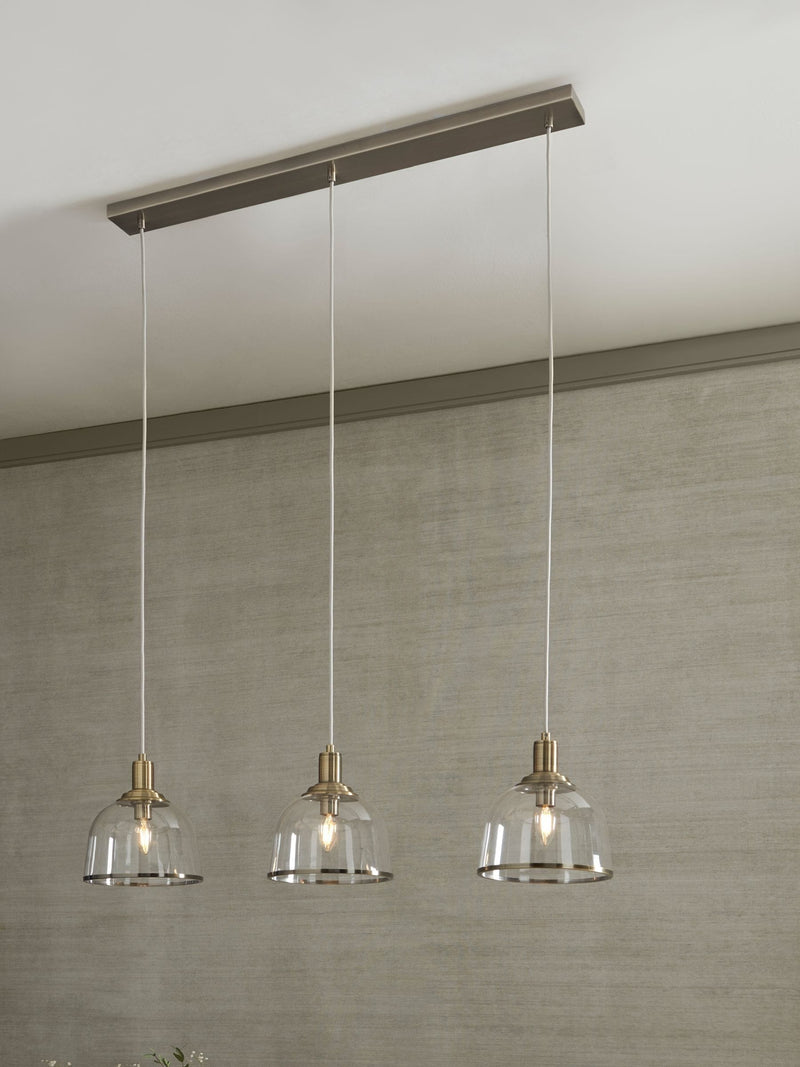 Brass Gloucester 3 Light Pendant Ceiling Light