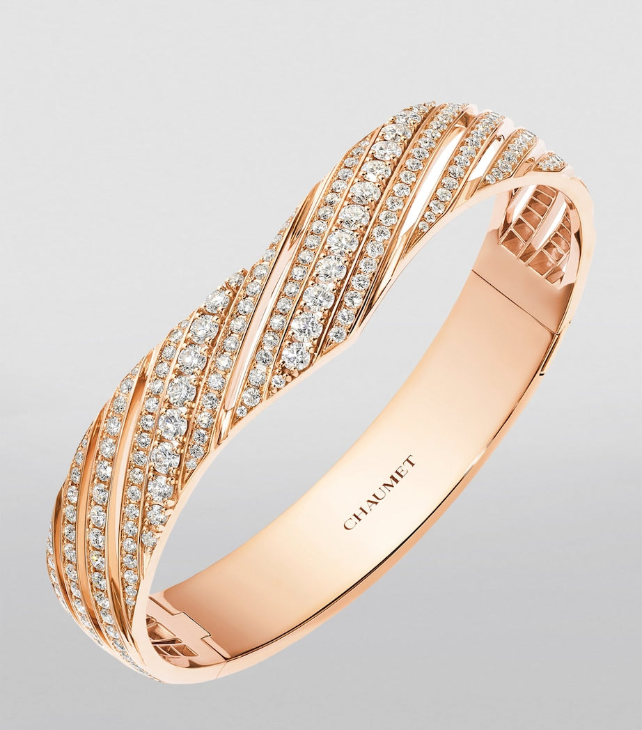Chaumet rose gold diamond Joséphine Aigrette bangle, UK version