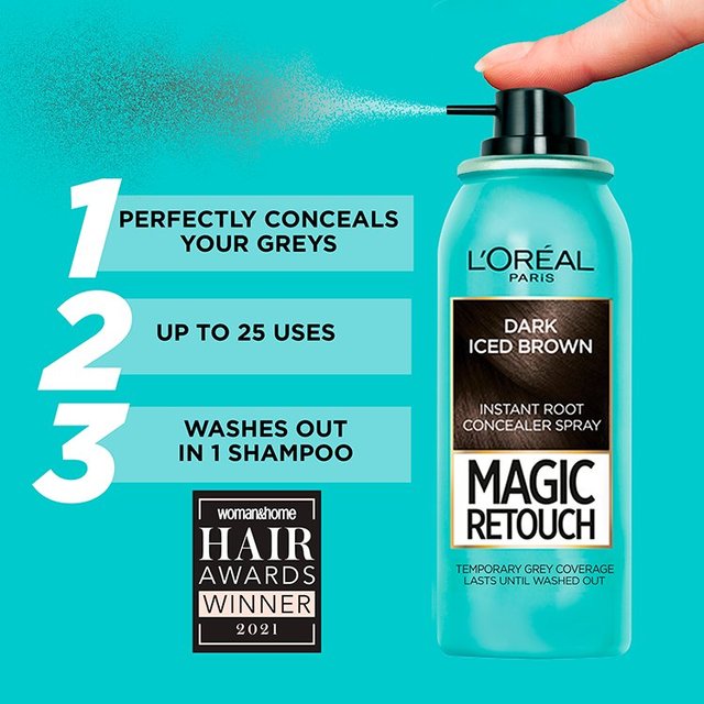 L'Oreal Paris Magic Retouch Instant Grey Root Touch Up Dark Iced Brown   75ml GOODS M&S   