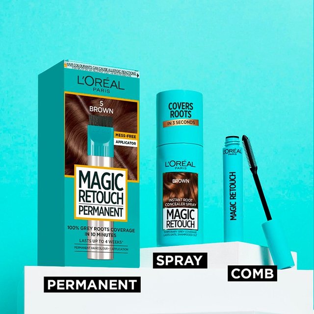 L'Oreal Paris Magic Retouch Instant Grey Root Touch Up Dark Iced Brown   75ml GOODS M&S   