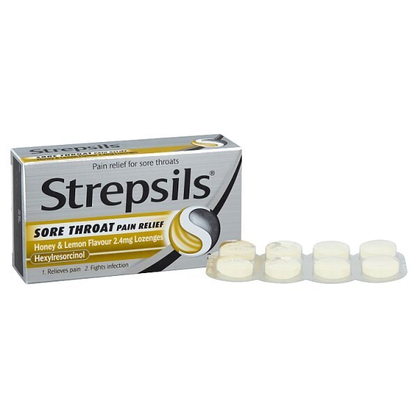 Strepsils Triple Action Honey & Lemon Throat Lozenges 24s GOODS Superdrug   