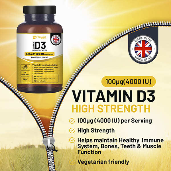 Prowise Vitamin D3 4000 IU High Strength I 425 Tablets GOODS Superdrug   