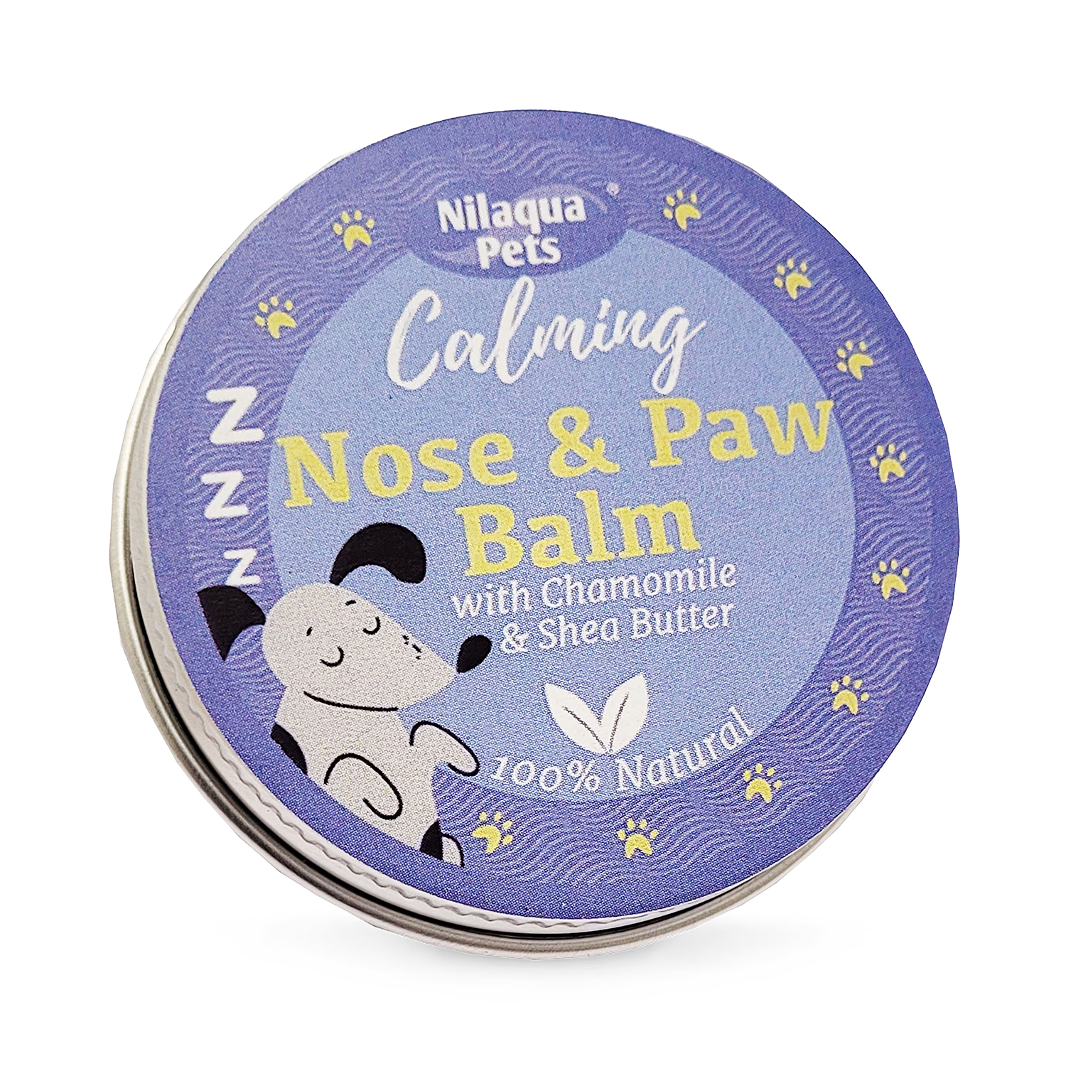 Nilaqua organic calming chamomile nose and paw balm, imported from the UK