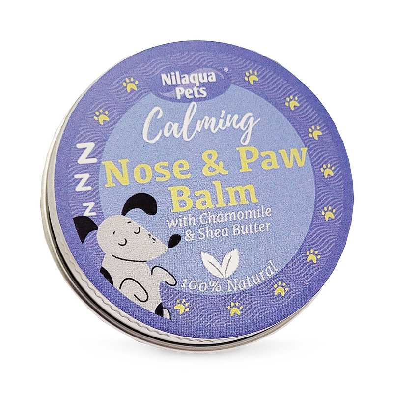 Nilaqua organic calming chamomile nose and paw balm, imported from the UK