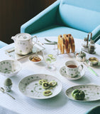Royal Copenhagen Green Fluted Plain cup saucer set, imported from the UK