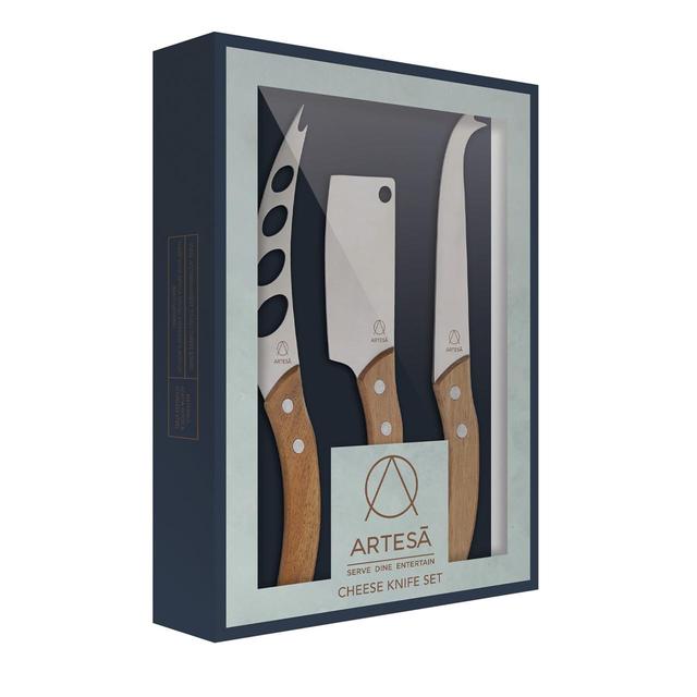 Artesa Cheese Knives with Acacia Wood Handles   3 per pack GOODS M&S   