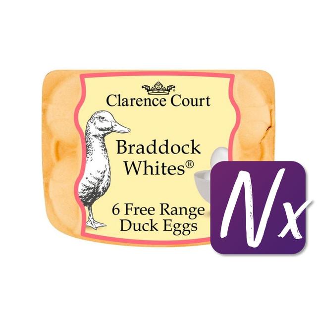 Clarence Court Free Range White Duck Eggs   6 per pack GOODS M&S   