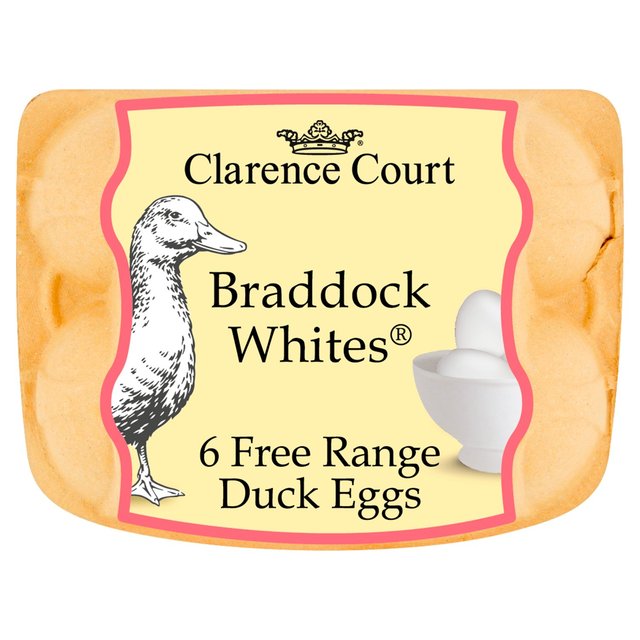 Clarence Court Free Range White Duck Eggs   6 per pack GOODS M&S   