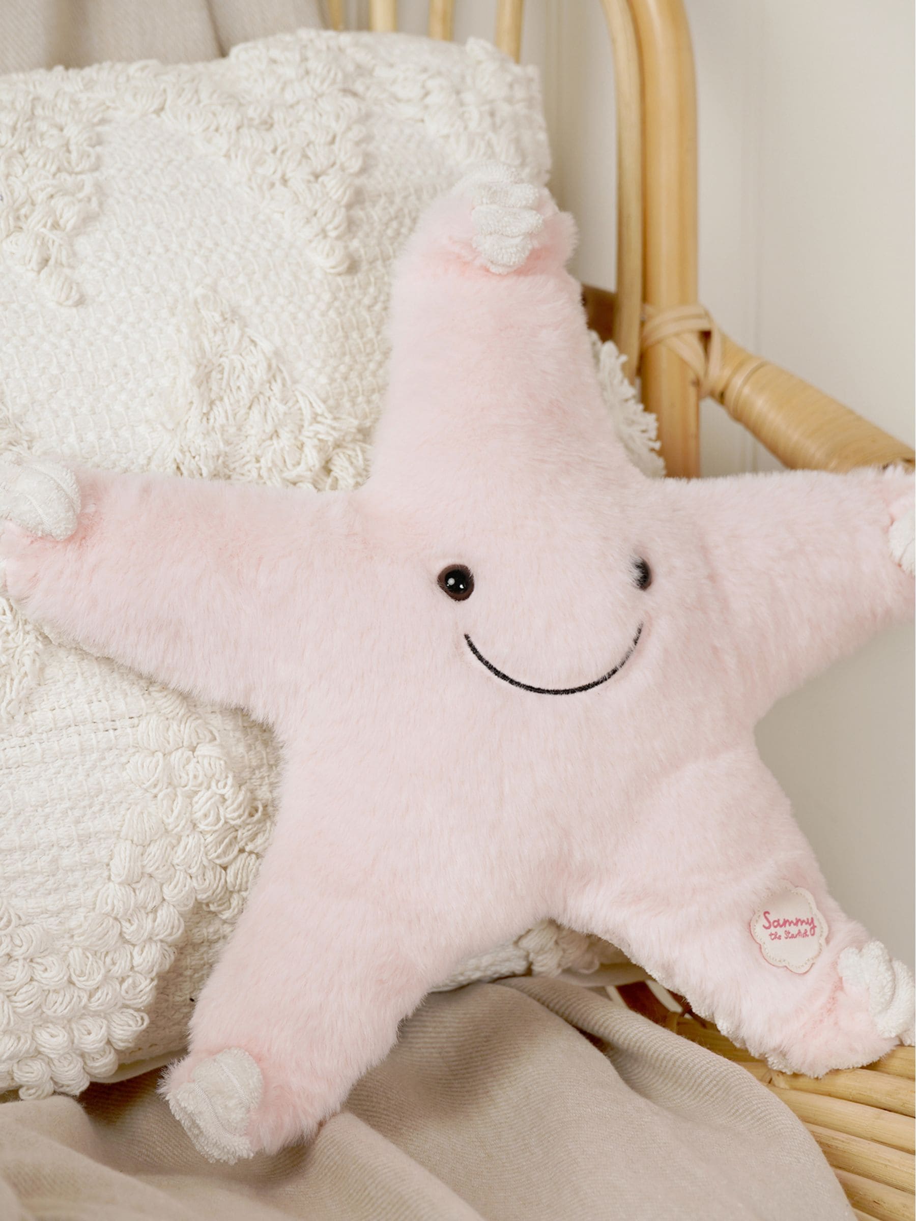 Widdop Sammy plush starfish pastel pink 37cm - British product