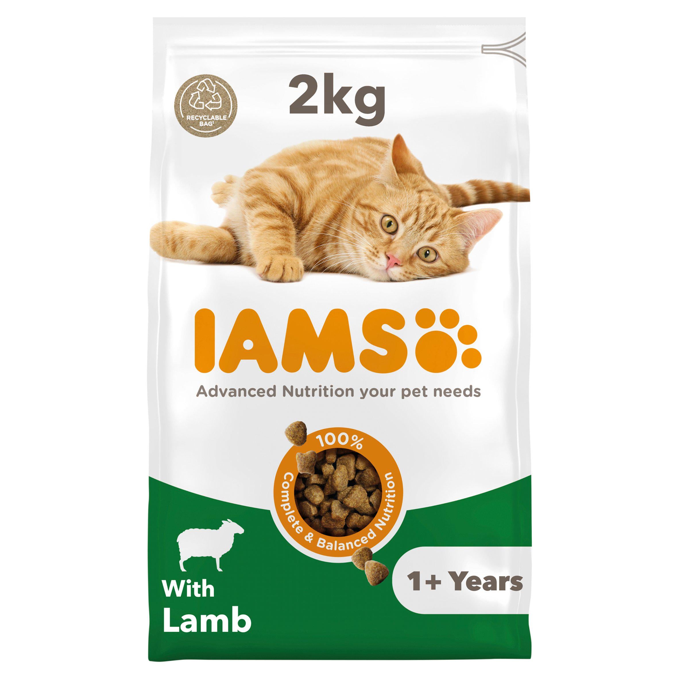 IAMS  Vitality Adult Cat Food, Lamb 2kg Cat Food & Accessories Sainsburys   