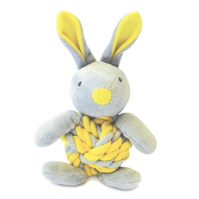 Little Rascals Knottie Bunny Yellow Puppy Toy GOODS M&S   