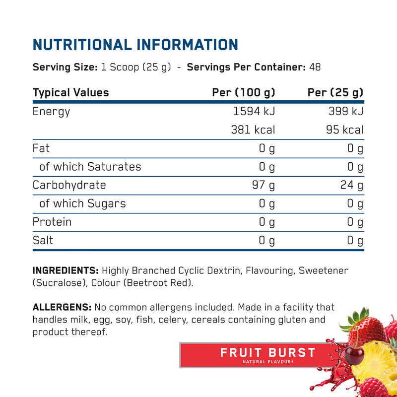 Applied Nutrition Carb X Powder Fruit Burst 1.2kg, UK version