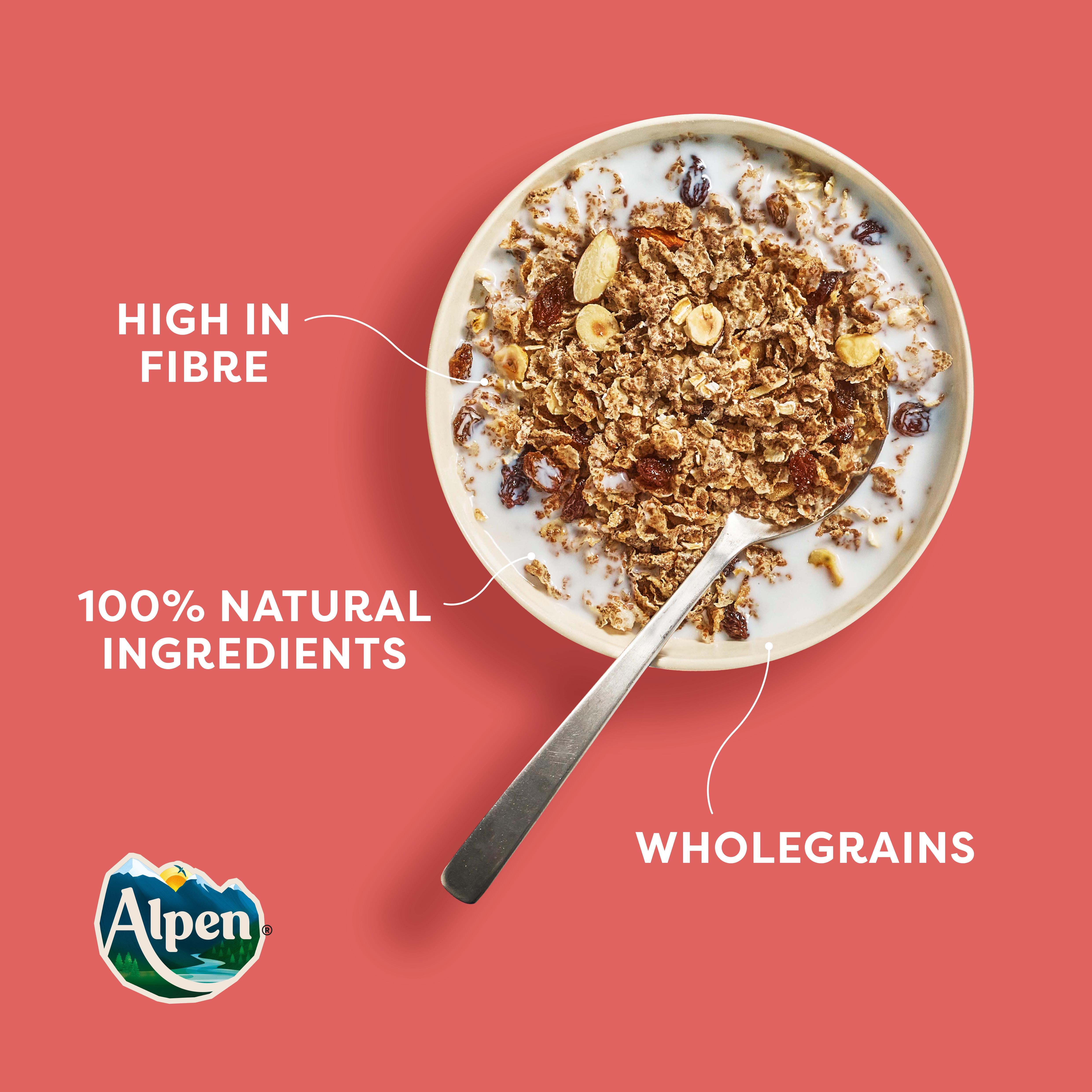 Alpen Original Muesli breakfast cereal 550g, imported from the UK