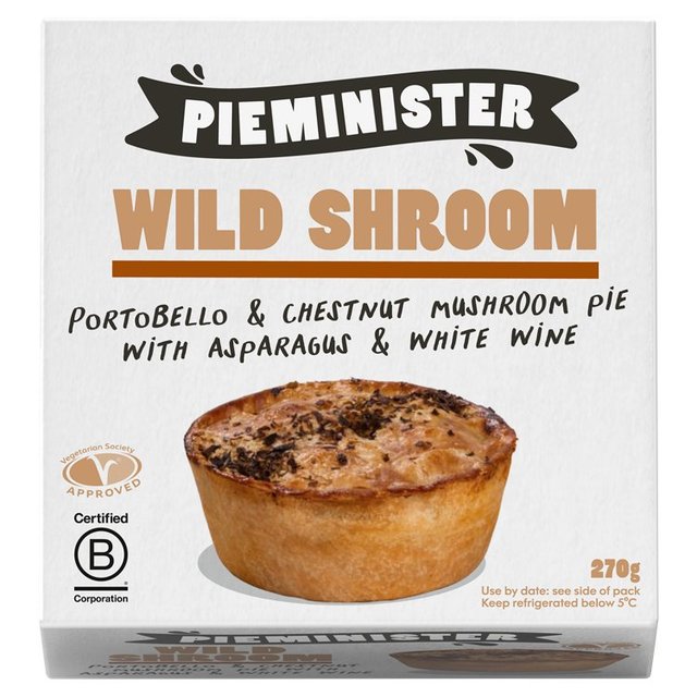 Pieminister Wild Shroom Mushroom Asparagus & Cream Pie   270g GOODS M&S   