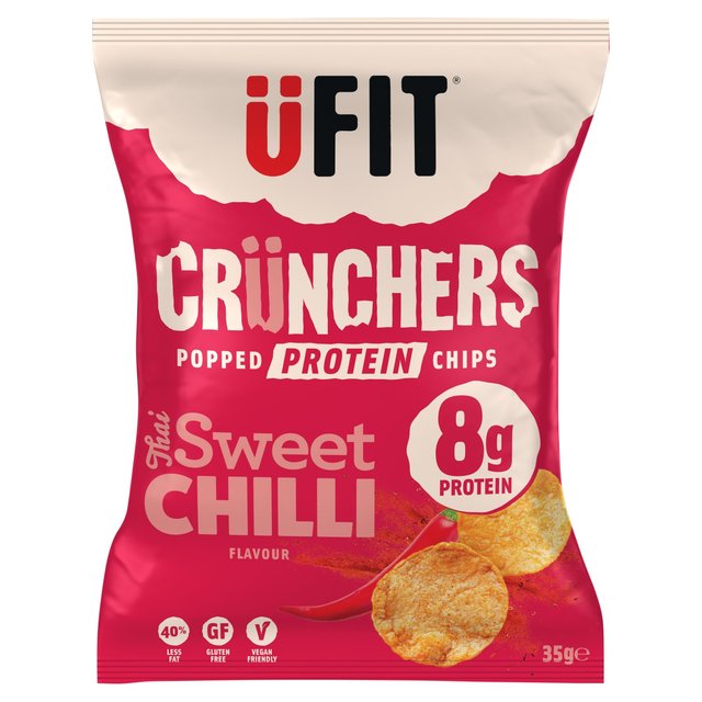 UFIT Crunchers Thai Sweet Chilli High Protein Popped Chips    35g