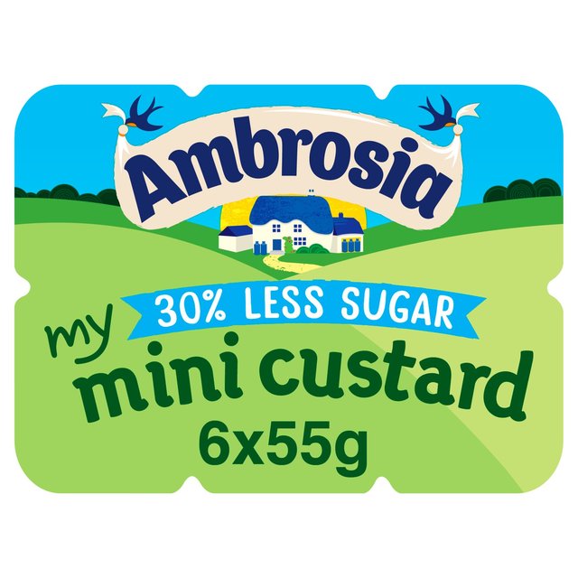 Ambrosia Custard Mini Pots 30% Reduced Sugar   6 x 55g GOODS M&S   