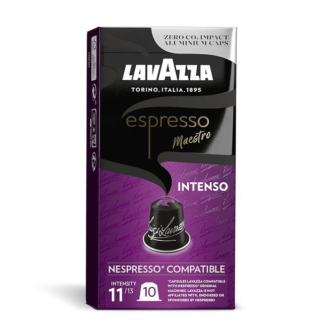 Lavazza Espresso Intenso Aluminium Nespresso Compatible Capsules   10 per pack