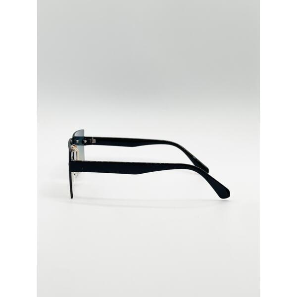 SVNX square frameless sunglasses black ombre lens, UK version