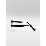 SVNX square frameless sunglasses black ombre lens, UK version