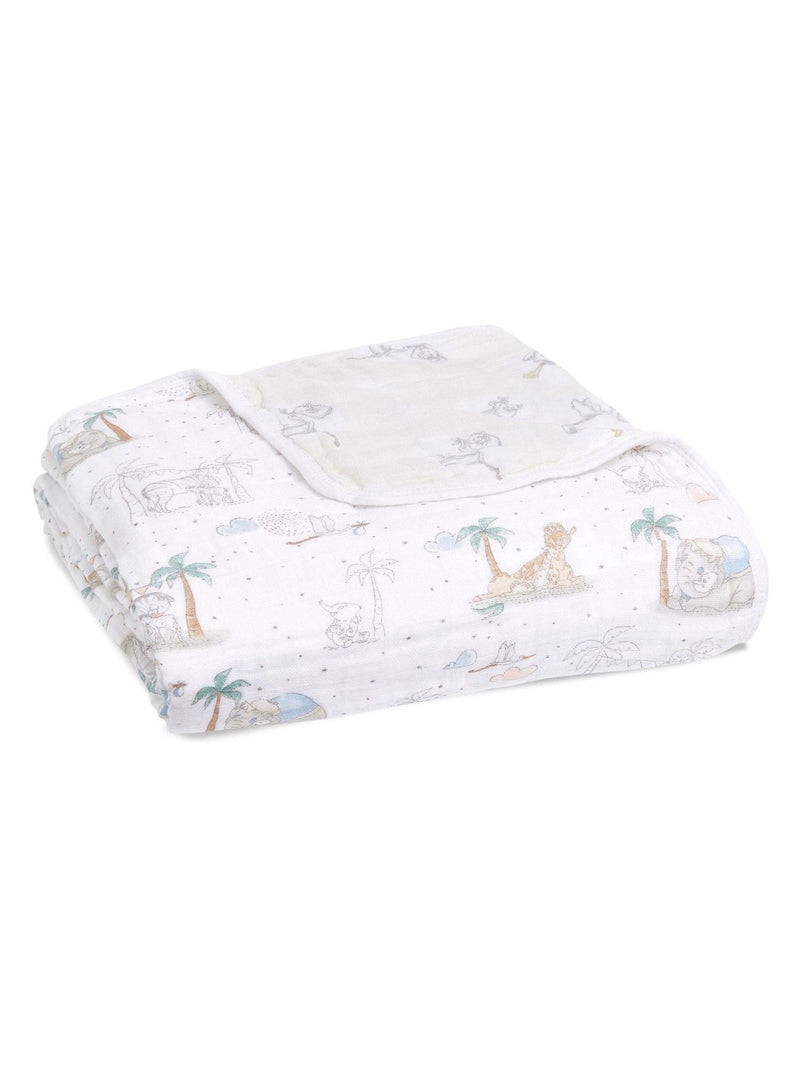Aden + Anais white cotton baby blanket 120cm - British product