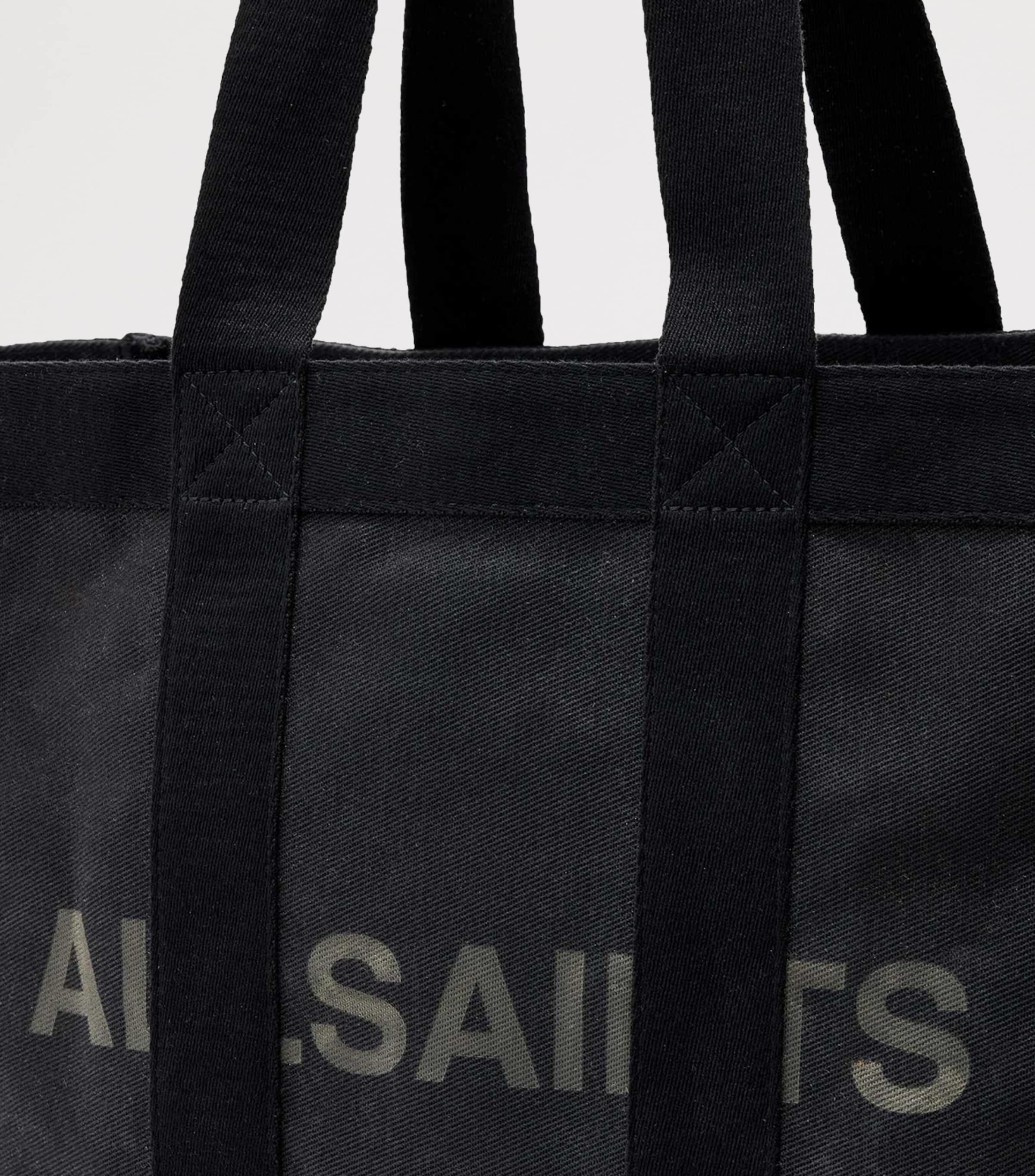 AllSaints Layo tote bag organic cotton canvas, imported from the UK