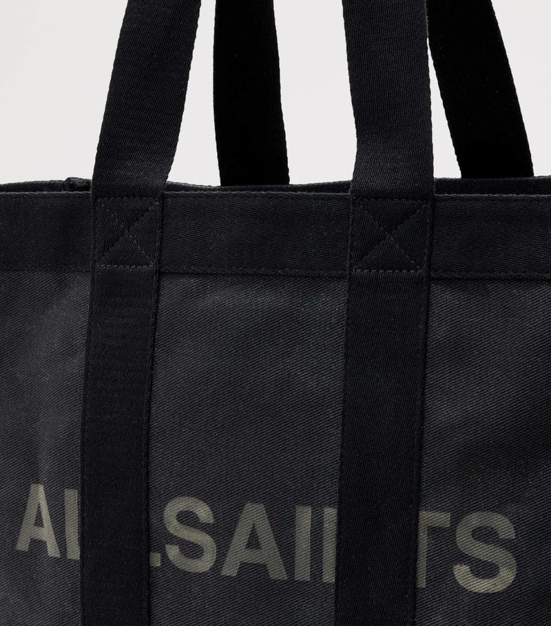 AllSaints Layo tote bag organic cotton canvas, imported from the UK