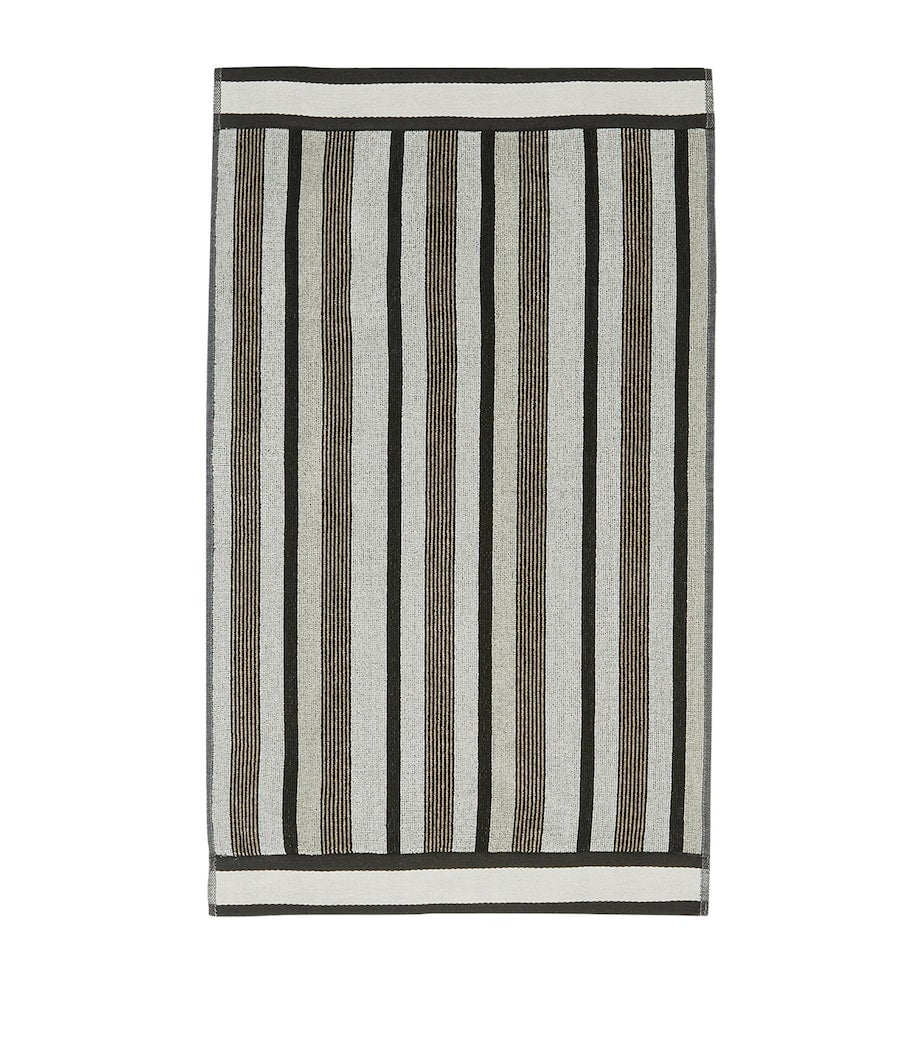 Missoni Home cotton guest towel with striped design 40cm x 70cm, imported from the UK