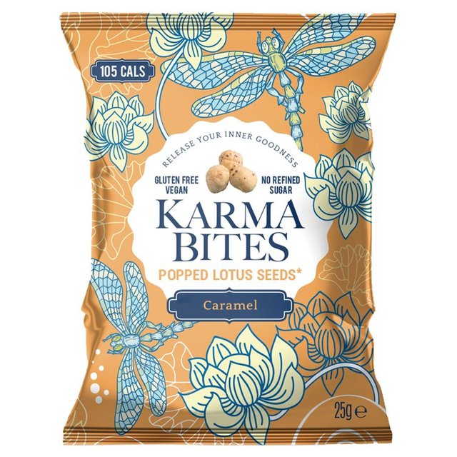 Karma Bites Popped Lotus Seeds Caramel   25g GOODS M&S   