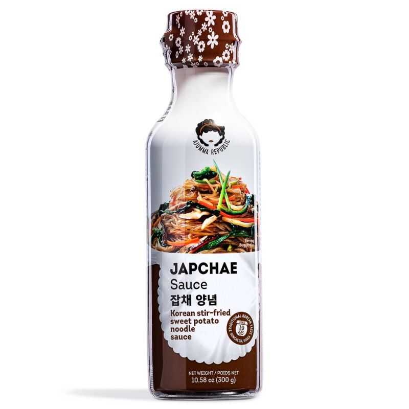 Ajumma Republic Japchae Sauce, Korean stir-fried sweet potato noodle sauce - British product