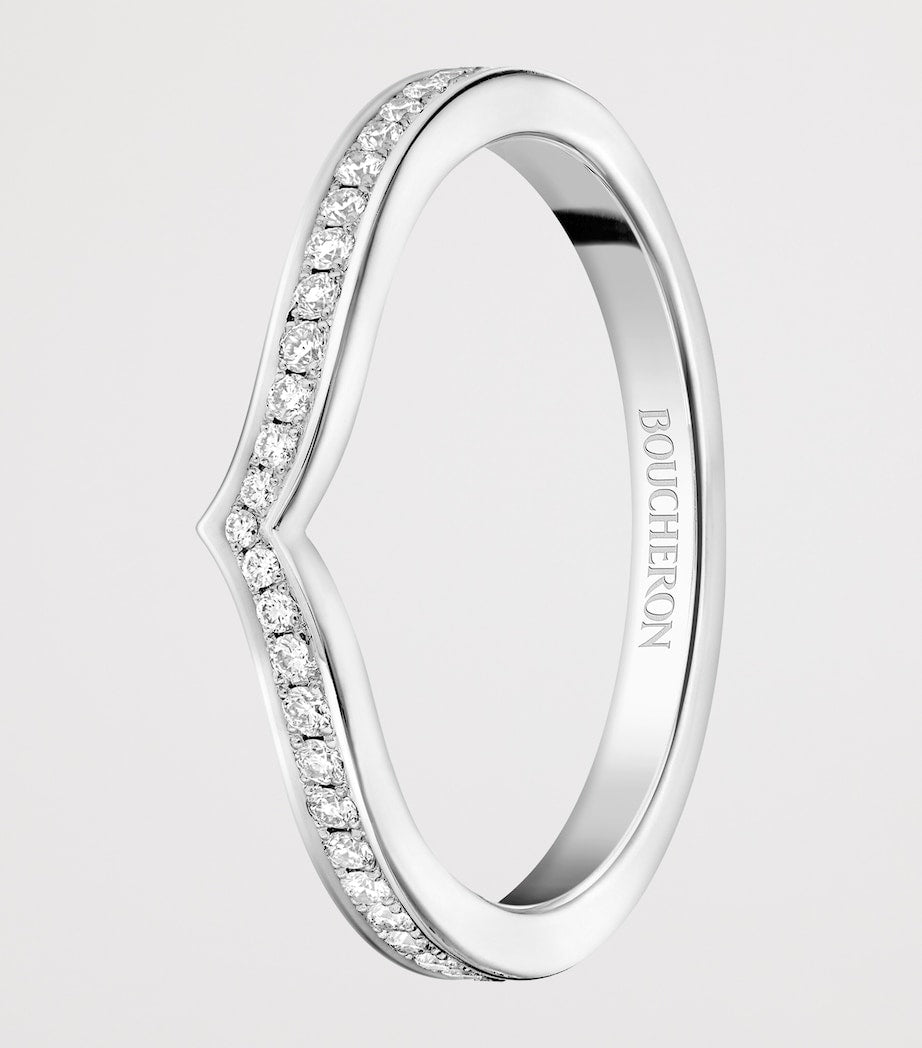 Boucheron platinum diamond wedding band Pont de Paris - British product