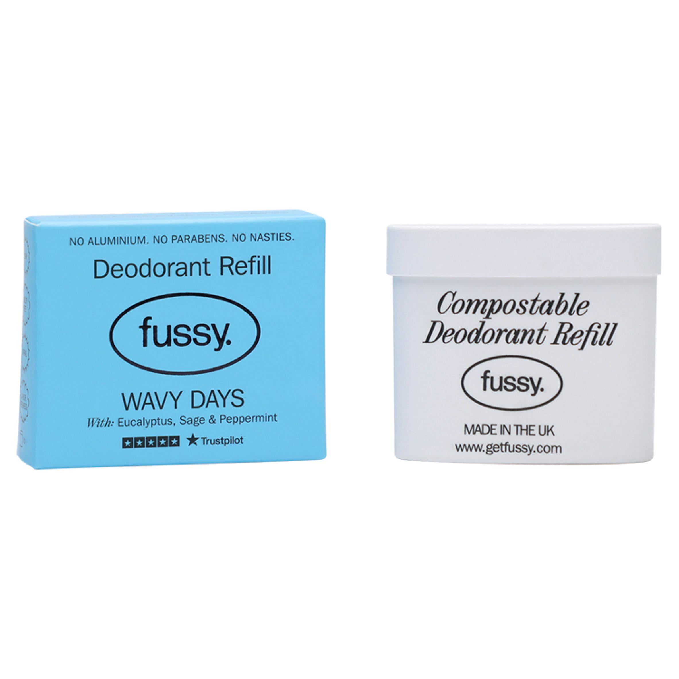 Fussy Natural Deodorant Refill Wavy Days 40g GOODS Sainsburys   