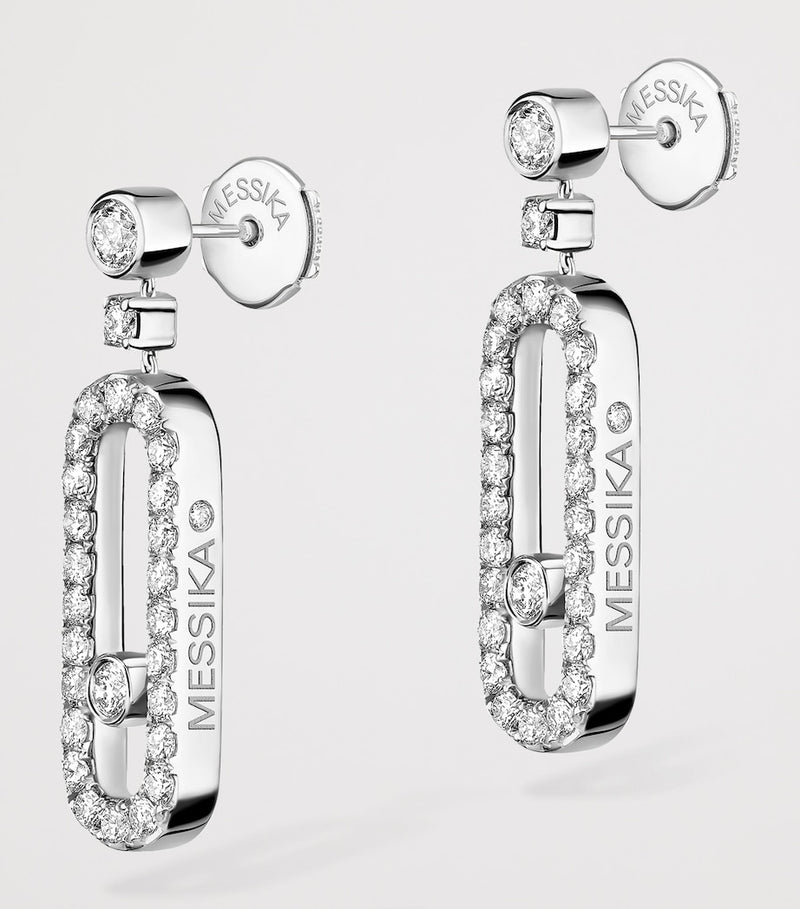 Messika Move Uno white gold diamond earrings 0.40ct, UK version