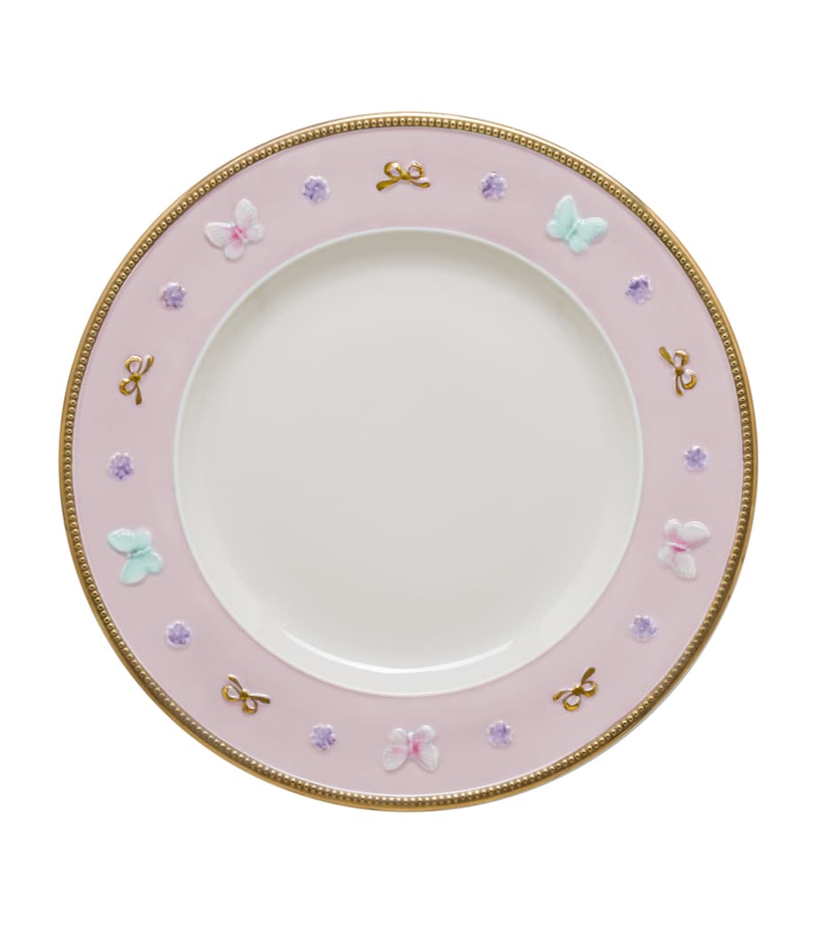 Villari butterfly lay plate porcelain 24kt gold - British product