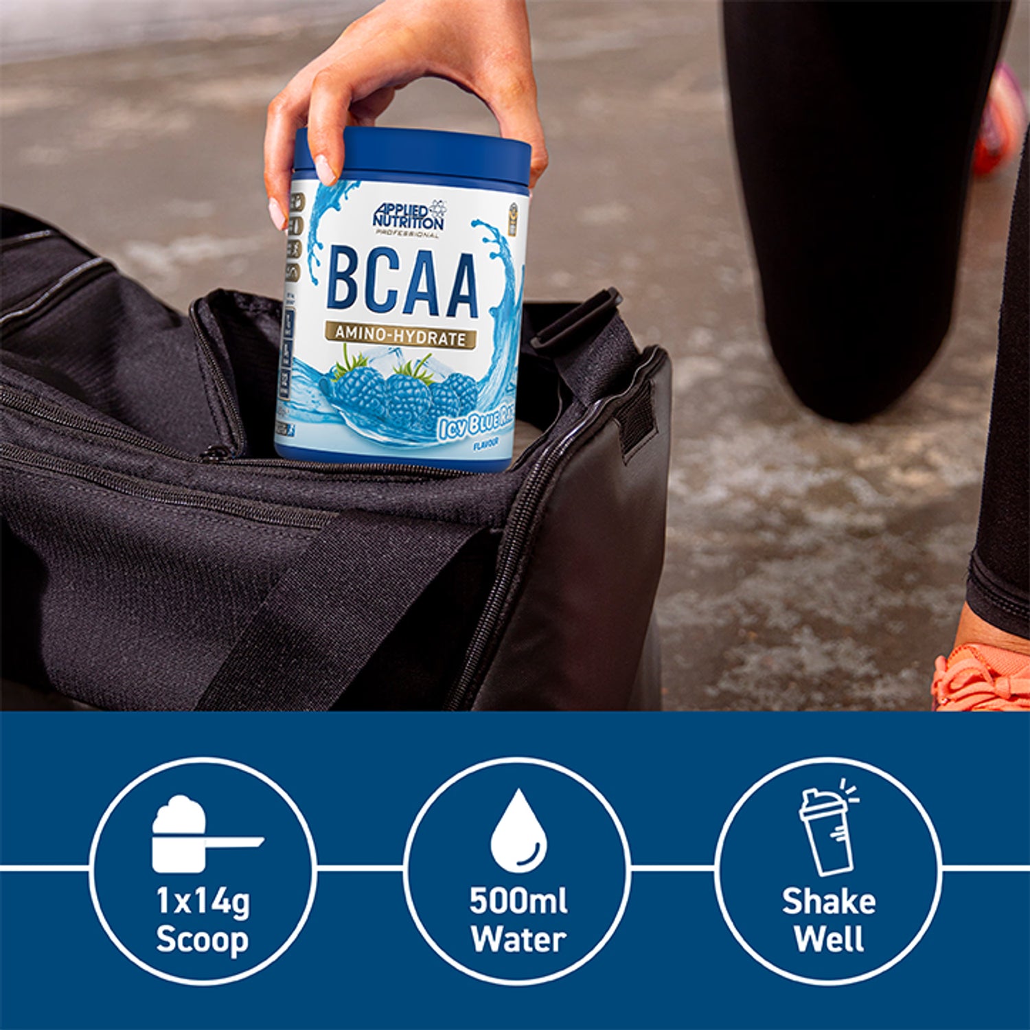 Applied Nutrition BCAA Powder Icy Blue Raz 450g - British product