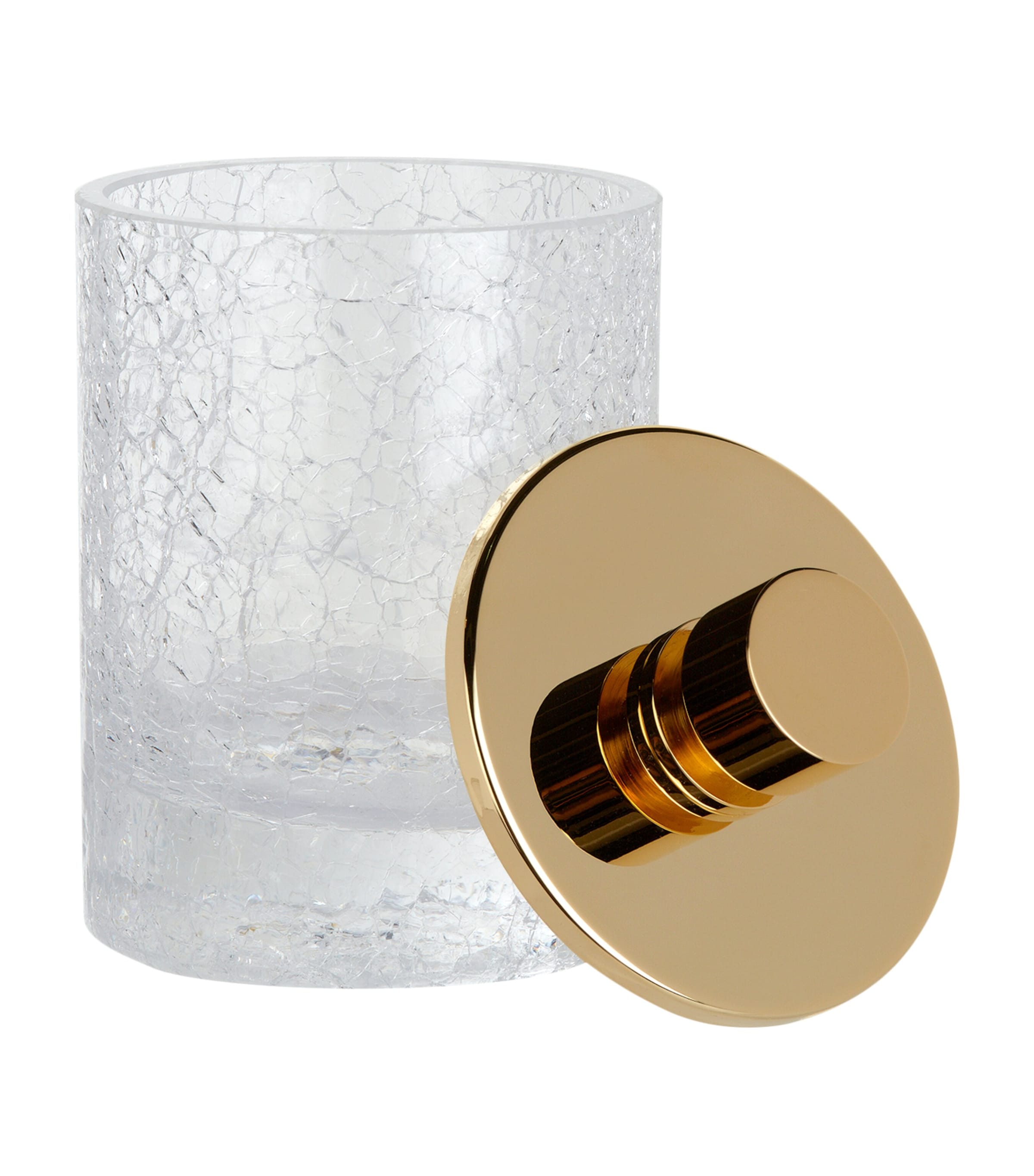 ZODIAC cotton pad jar with cracked crystal design (British brand)