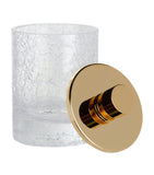 ZODIAC cotton pad jar with cracked crystal design (British brand)