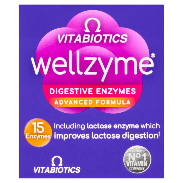 Vitabiotics Wellzyme Digestive Enzymes Advanced Formula Capsules    60 per pack GOODS M&S   