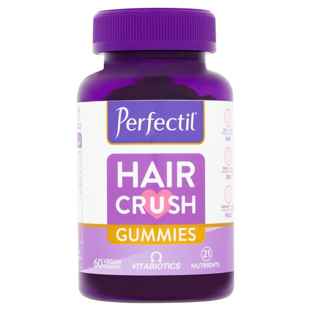 Vitabiotics Vegan Mixed Berry Perfectil Hair Crush Gummies   60 per pack