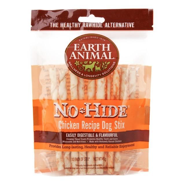 Earth Animal No Hide Chicken Dog Stix Treats   10 per pack GOODS M&S   