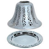 Metallic candle jar shade and tray set, imported from the UK