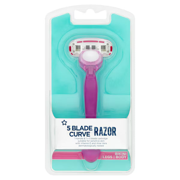 Superdrug Curve 5 Blade System Razor (British brand)