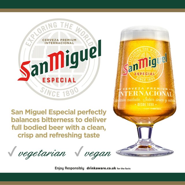 San Miguel Premium Lager Beer Cans   4 x 440ml GOODS M&S   