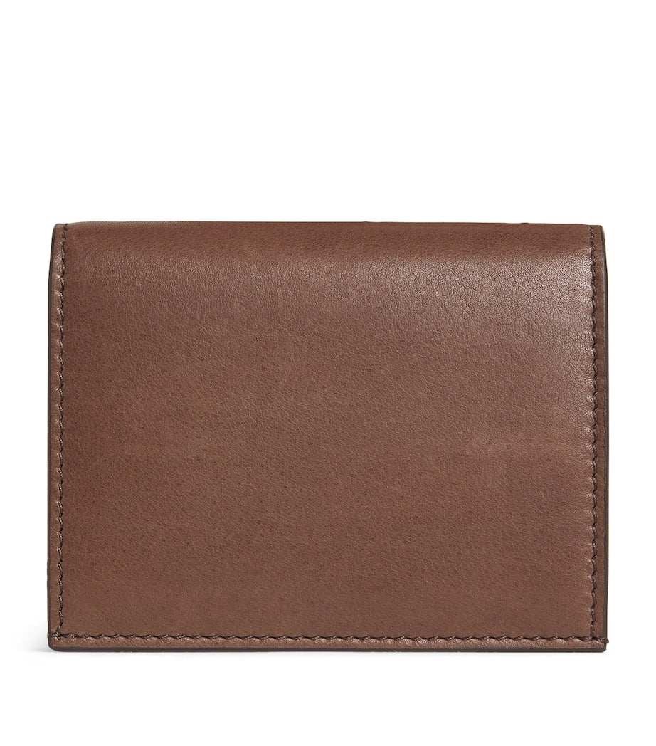 Thom Browne double leather card holder 10x9cm (British brand)